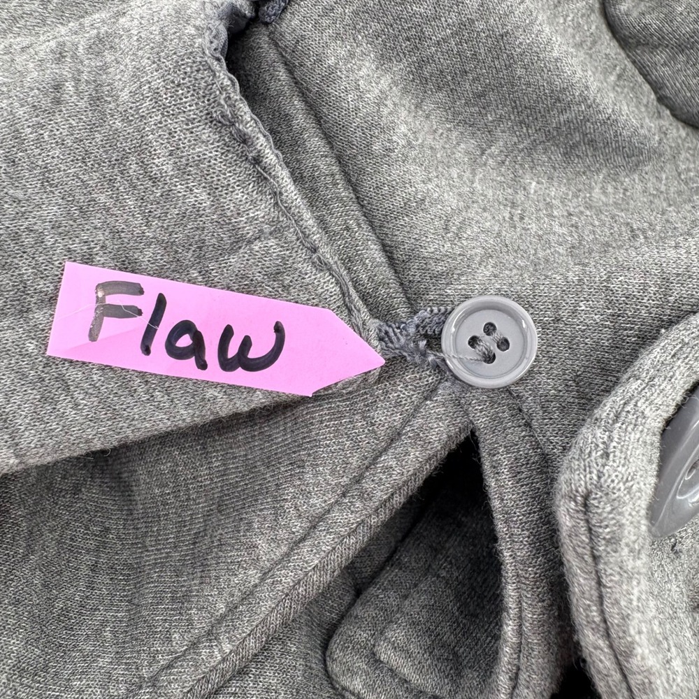 Therapy by Lane Crawford Women's LG Gray Hooded‎ Double Breasted Pea Coat Jacket - Picture 2 of 8